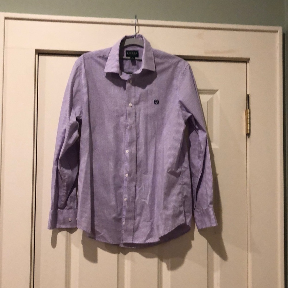 Gingham big boys button down dress shirt